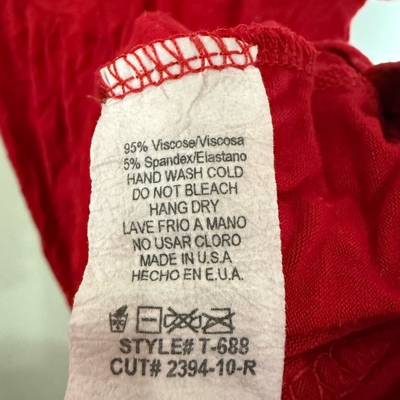 ICON Red Ruched Fitted Blouse - Picture 4 of 4